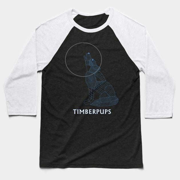 MN Timberpups Design Baseball T-Shirt by Timberpups